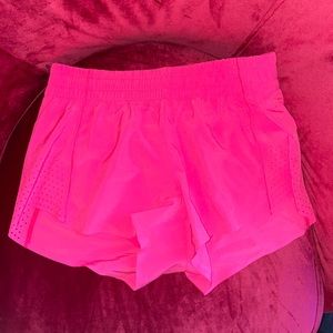 Pink athleta shorts never worn